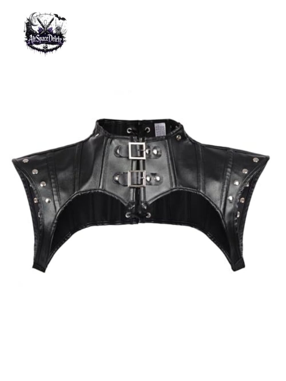 PU Leather Steampunk Shoulder Armor Shrug Jacket Gothic Cosplay Costume